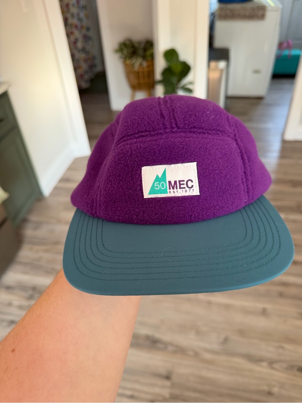 MEC Anniversary Edition Purple Fleece Camp Cap with Teal Brim